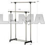 Телескопическая стойка-вешалка для одежды и обуви Double Pole Clothes Horse